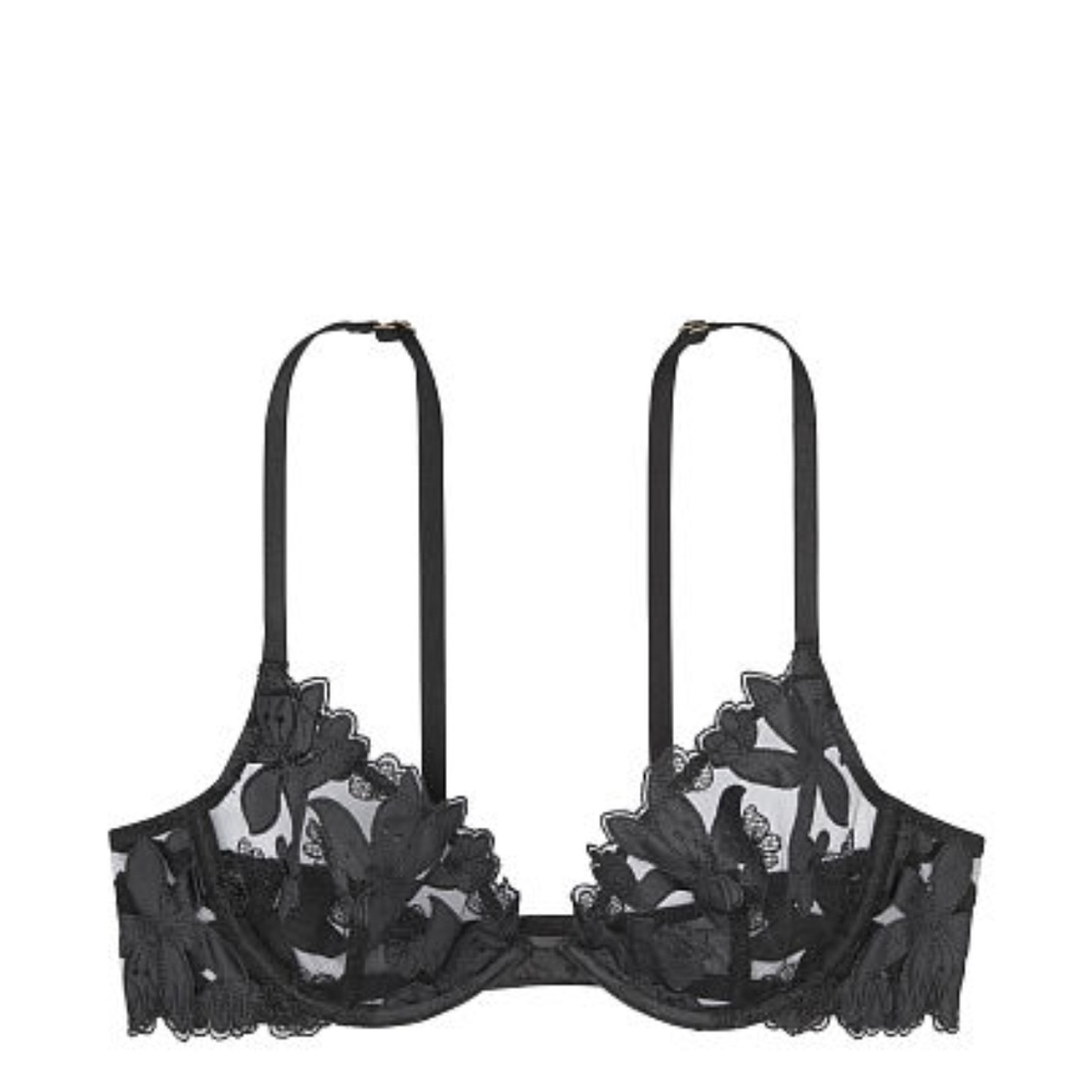 LUXE LINGERIE Floral Embroidered Demi Bra NEW VS - Picture 3 of 4